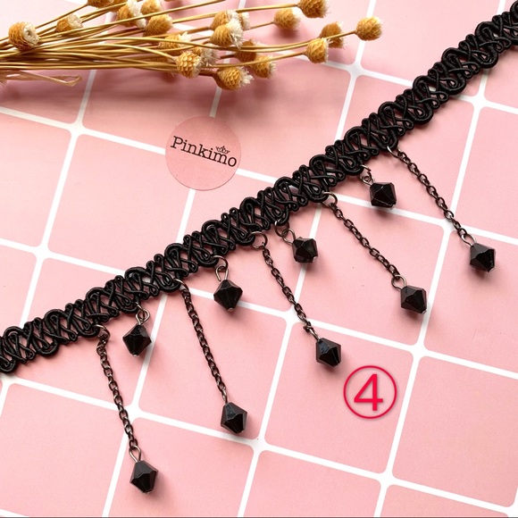 Pick Any 3 Pearl Rhinestone Lace Chokers - Picture 4 of 8